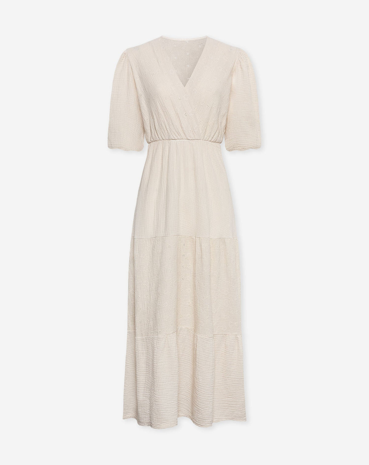 LOIZA FLOWER MOUSSELINE MAXI DRESS ZAND