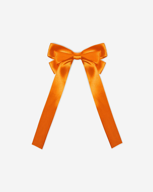 SMALL SATIN BOW HAIRCLIP ORANJE
