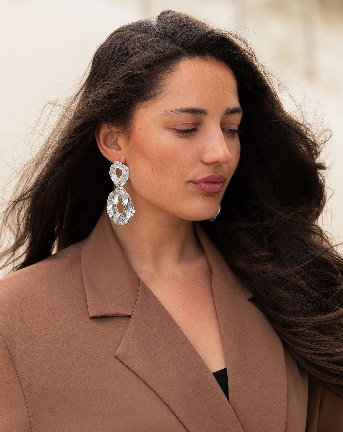 BIG OVAL EARRINGS