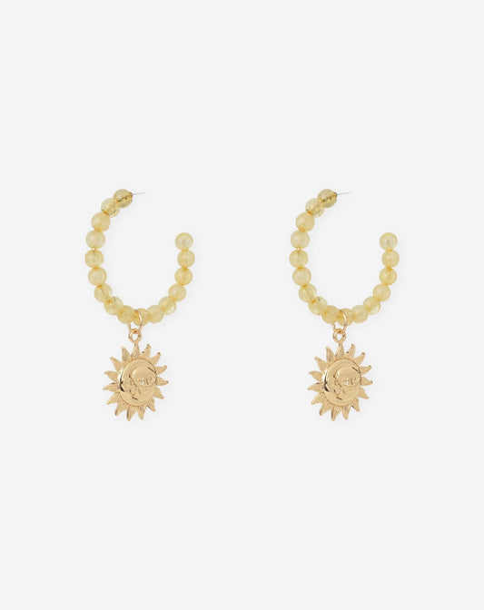 SUN BEADS HOOP EARRINGS BOTERGEEL