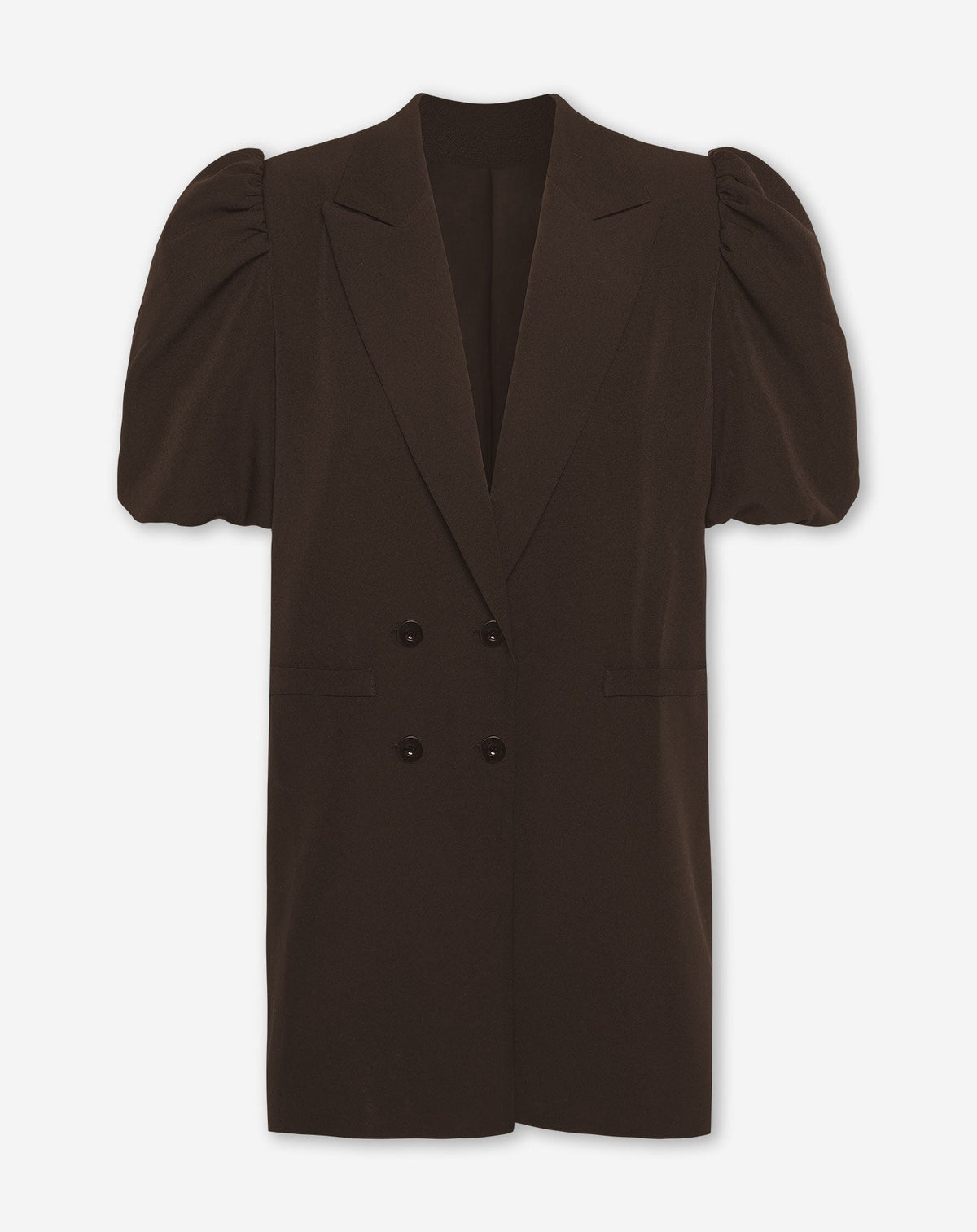LIZZY PUFF SLEEVE BLAZER DRESS DONKERBRUIN