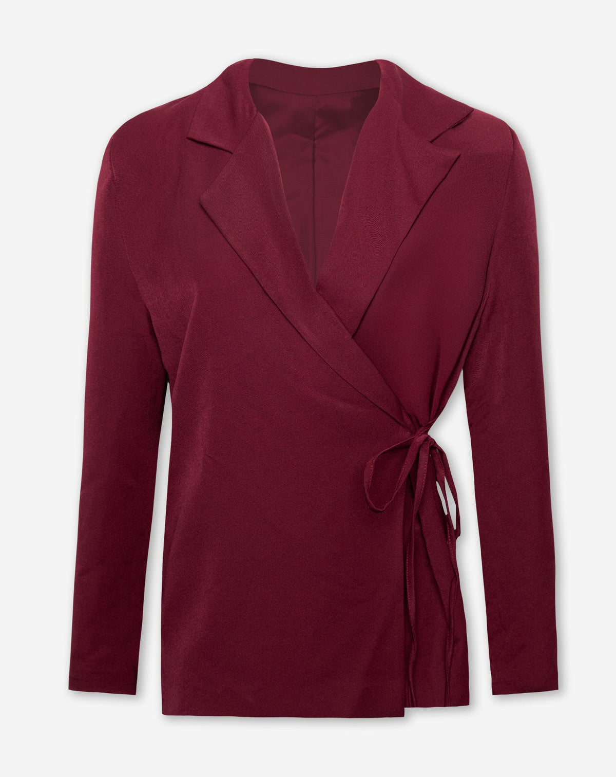 IRIS WRAP UP BLAZER BURGUNDY