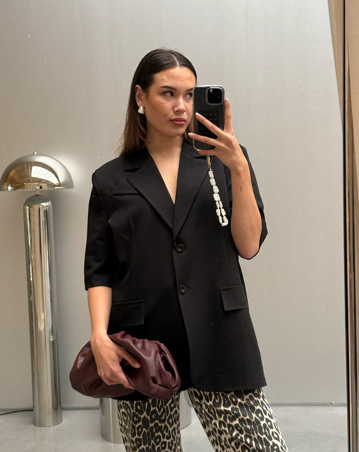 SHORT SLEEVE BLAZER ZWART