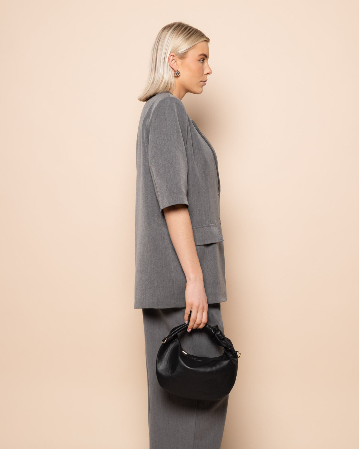 SHORT SLEEVE BLAZER GRIJS
