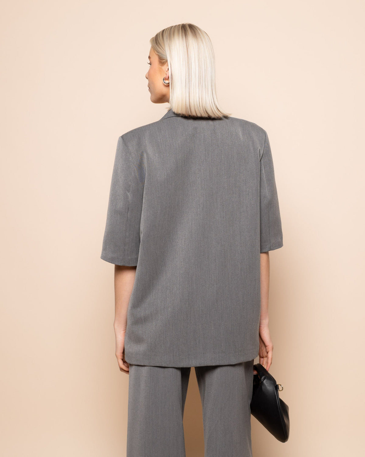 SHORT SLEEVE BLAZER GRIJS