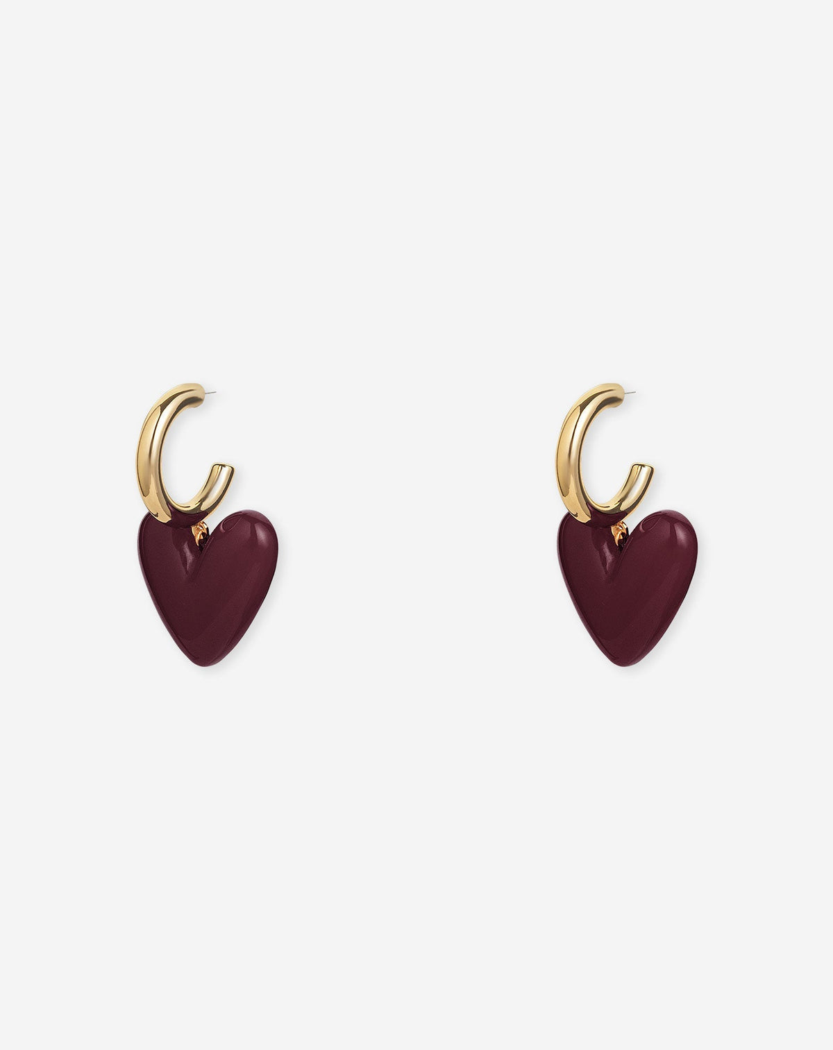 HEART COLORED HOOP EARRINGS