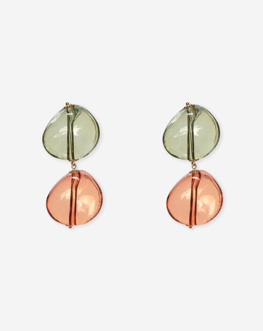 TRANSPARANT BEADS EARRINGS MULTI