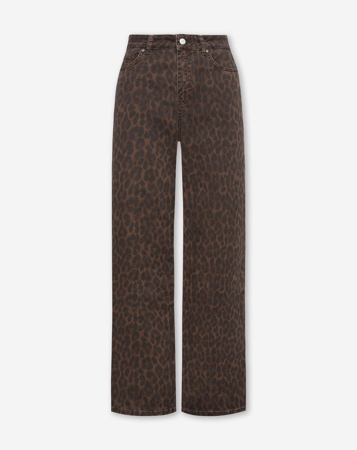 LEOPARD COMFORT WIDE LEG JEANS BRUIN