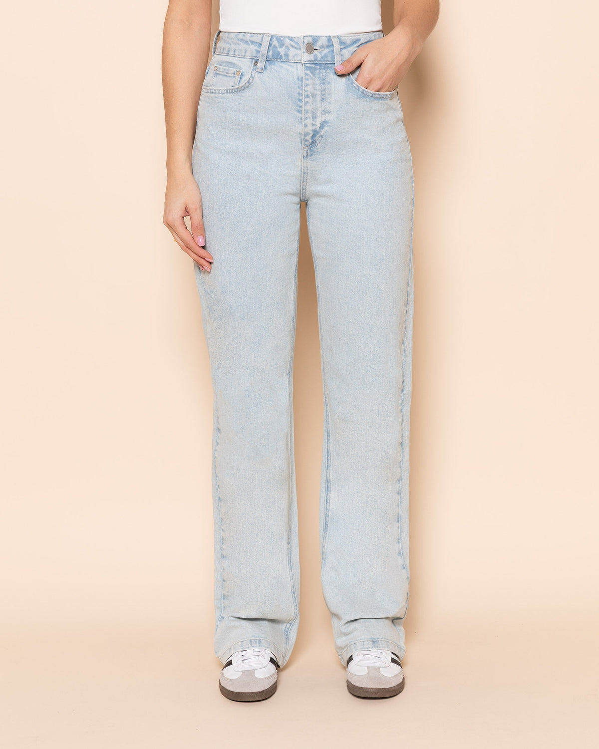 BOOTCUT JEANS LICHTBLAUW