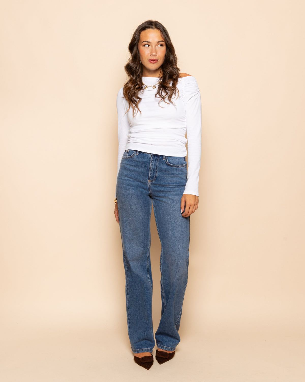 BOOTCUT JEANS MID BLAUW