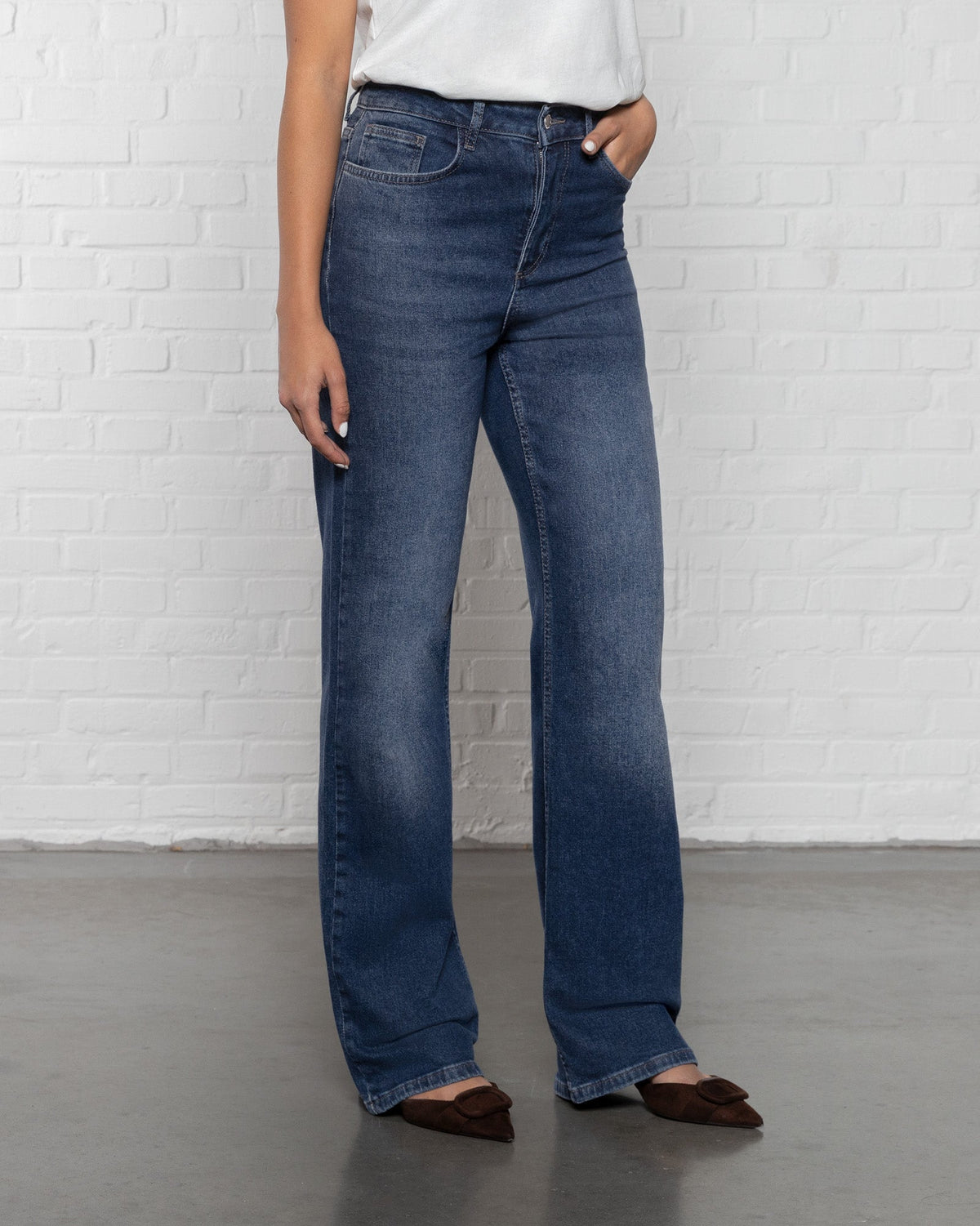 BOOTCUT JEANS MARINEBLAUW