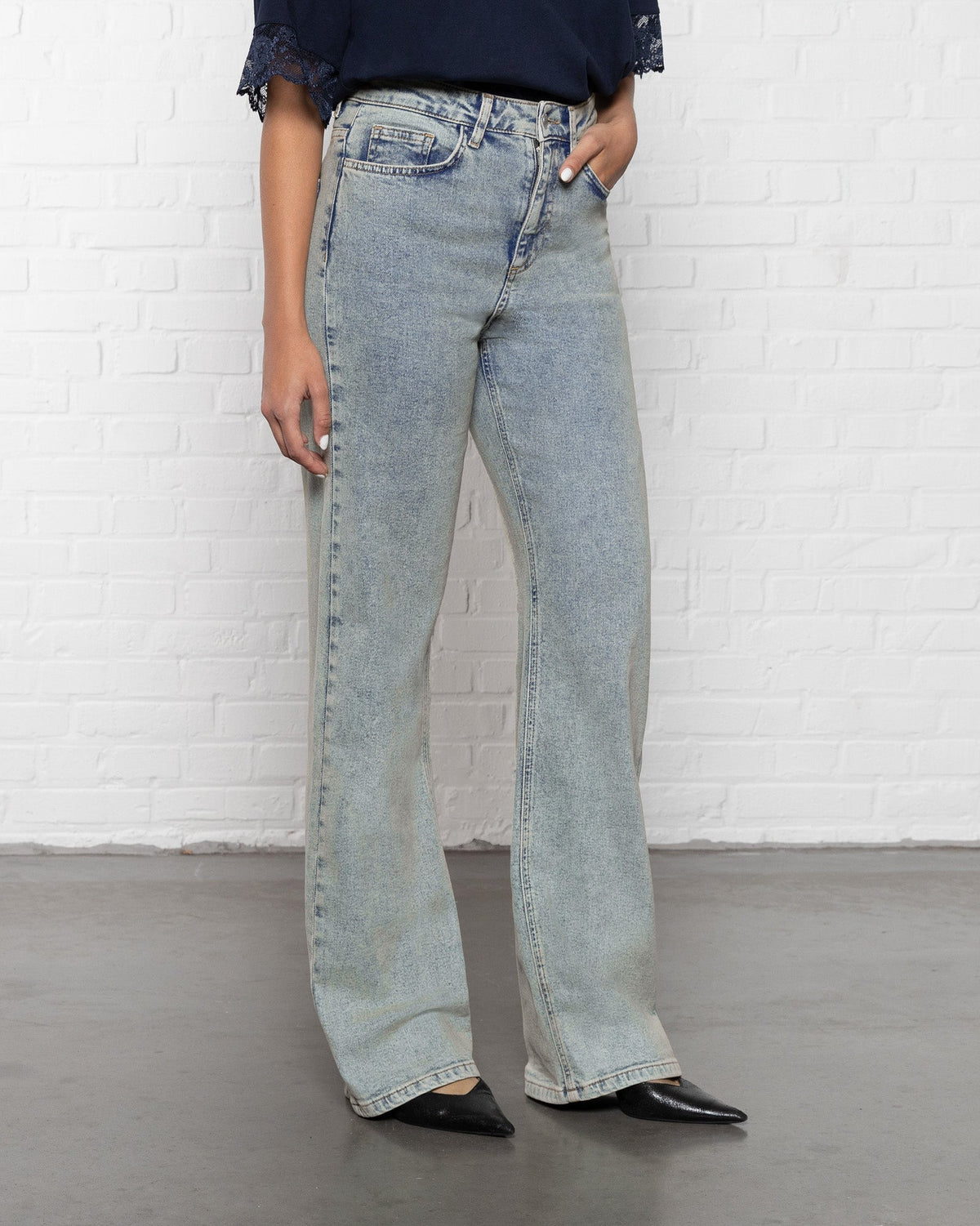 BOOTCUT JEANS VINTAGE BLAUW