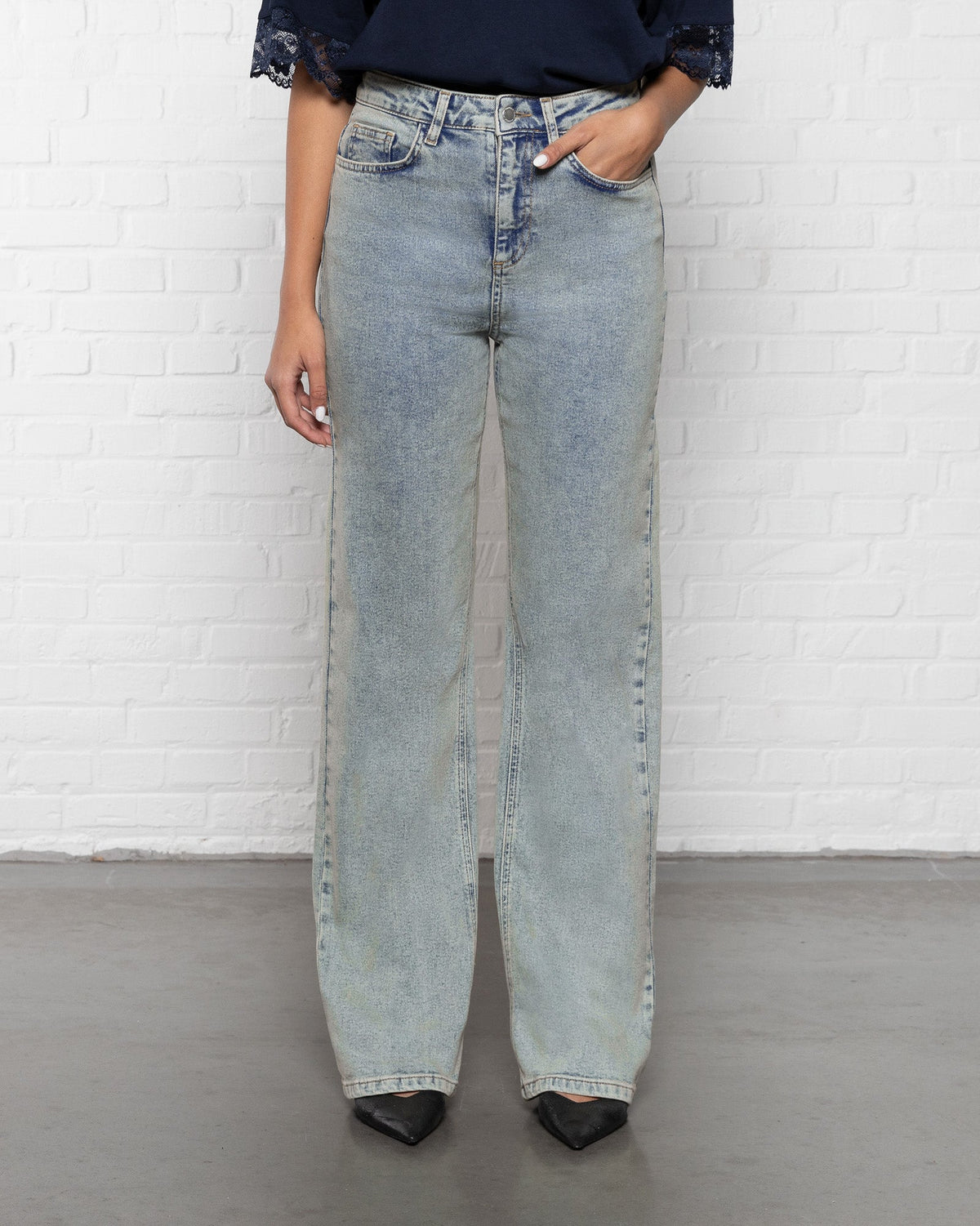 BOOTCUT JEANS VINTAGE BLAUW