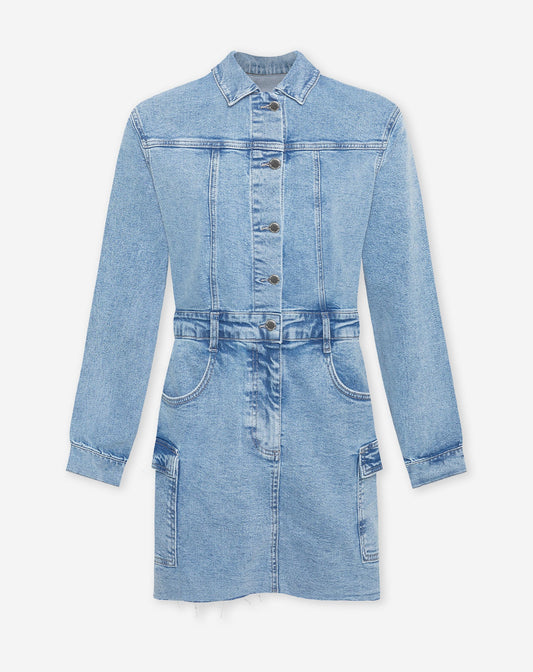 LULU DENIM DRESS BLAUW
