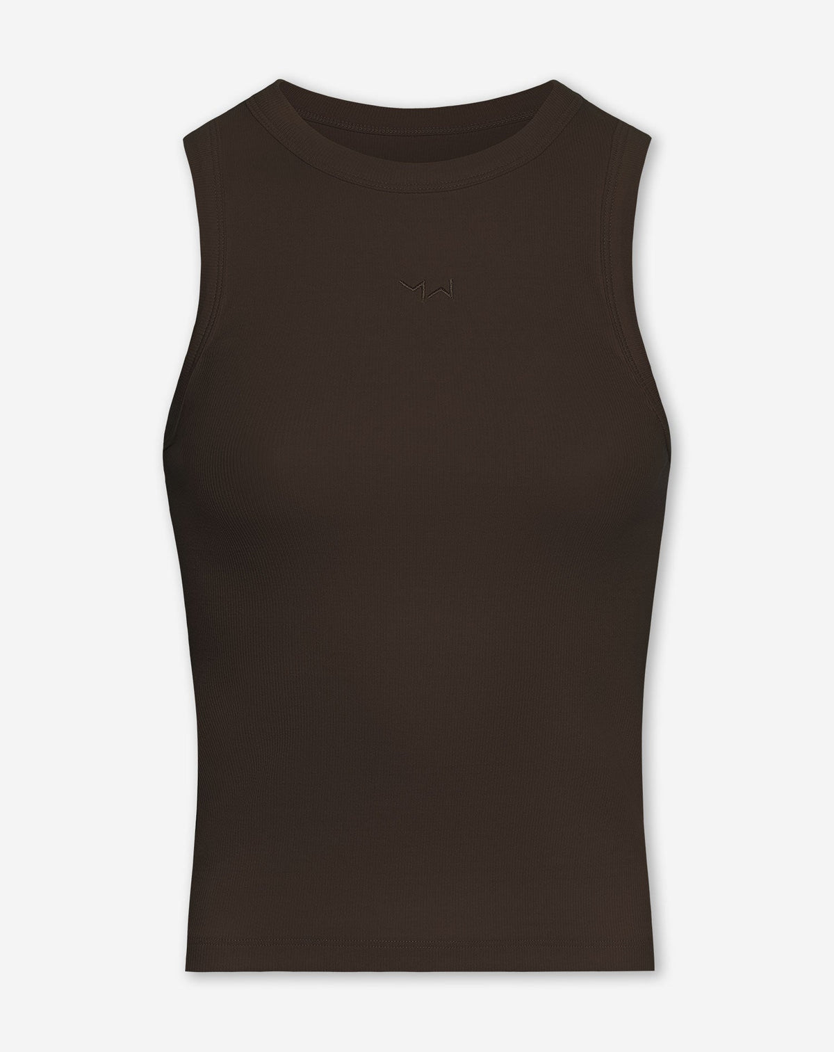 RACERBACK EMBROIDERY TOP DONKERBRUIN