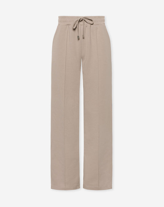 SCUBA PINTUCK PANTS PETITE BEIGE