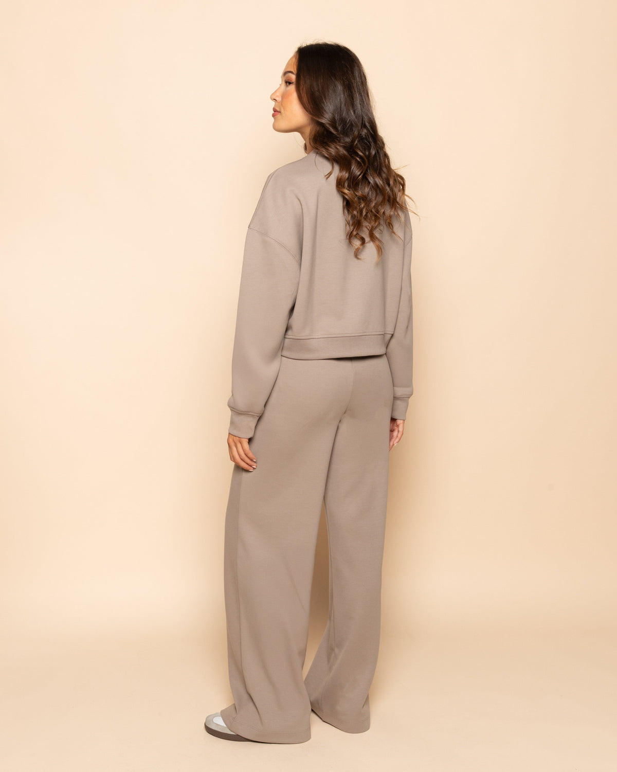 SCUBA PINTUCK PANTS TALL BEIGE