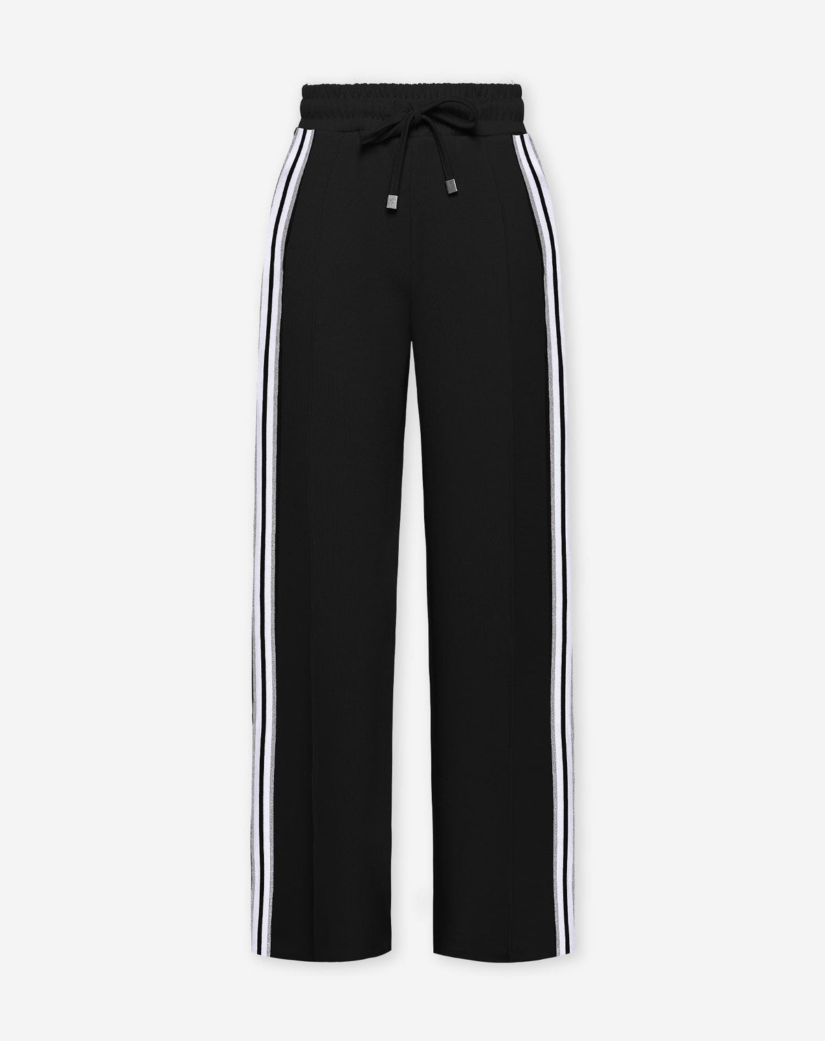 SCUBA PINTUCK TAPE PANTS PETITE ZWART