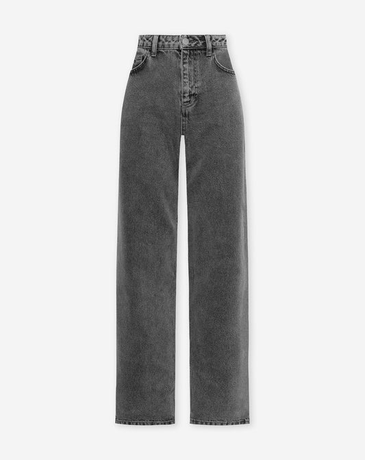 DENIM STRAIGHT LEG JEANS GRIJS