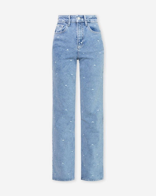 HEART BOOTCUT JEANS BLAUW
