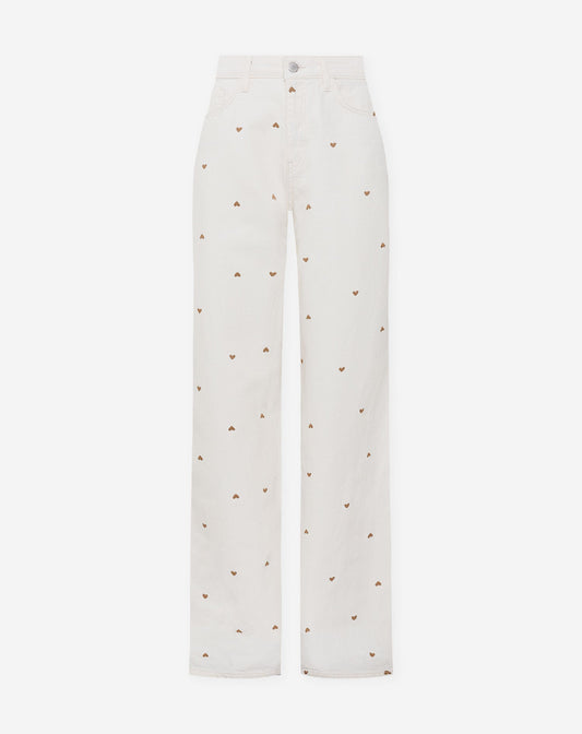 HEART BOOTCUT JEANS CRÈME
