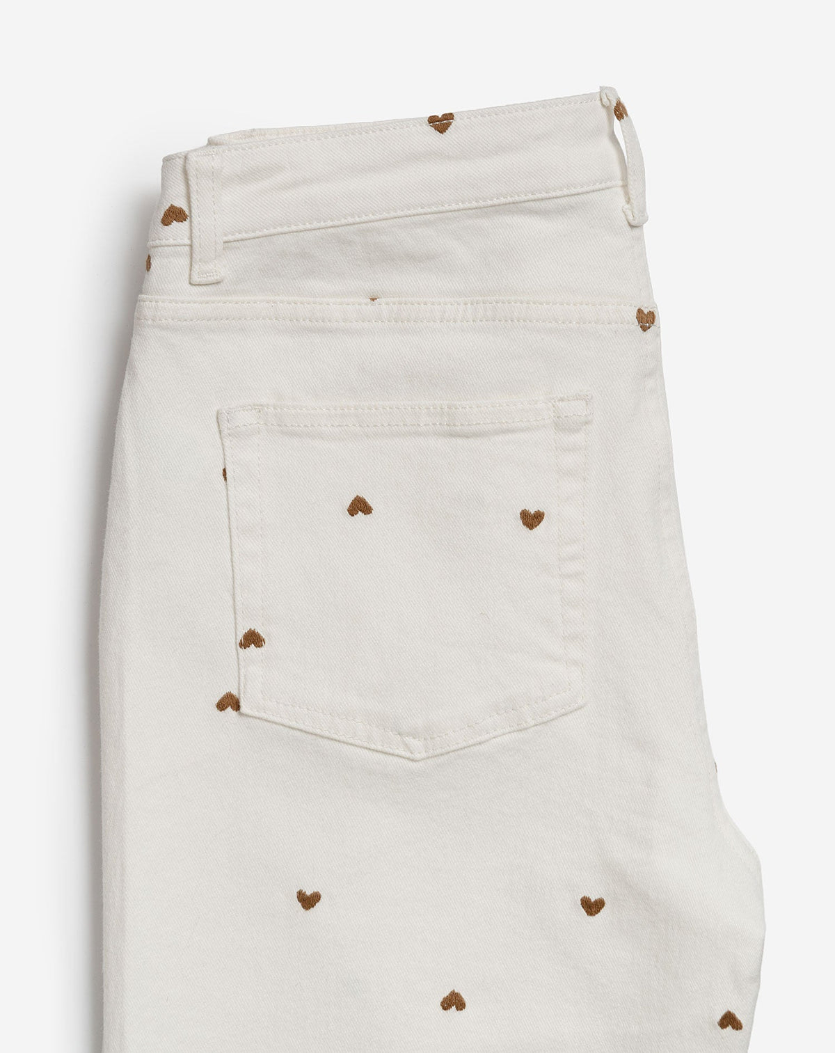 HEART BOOTCUT JEANS CRÈME