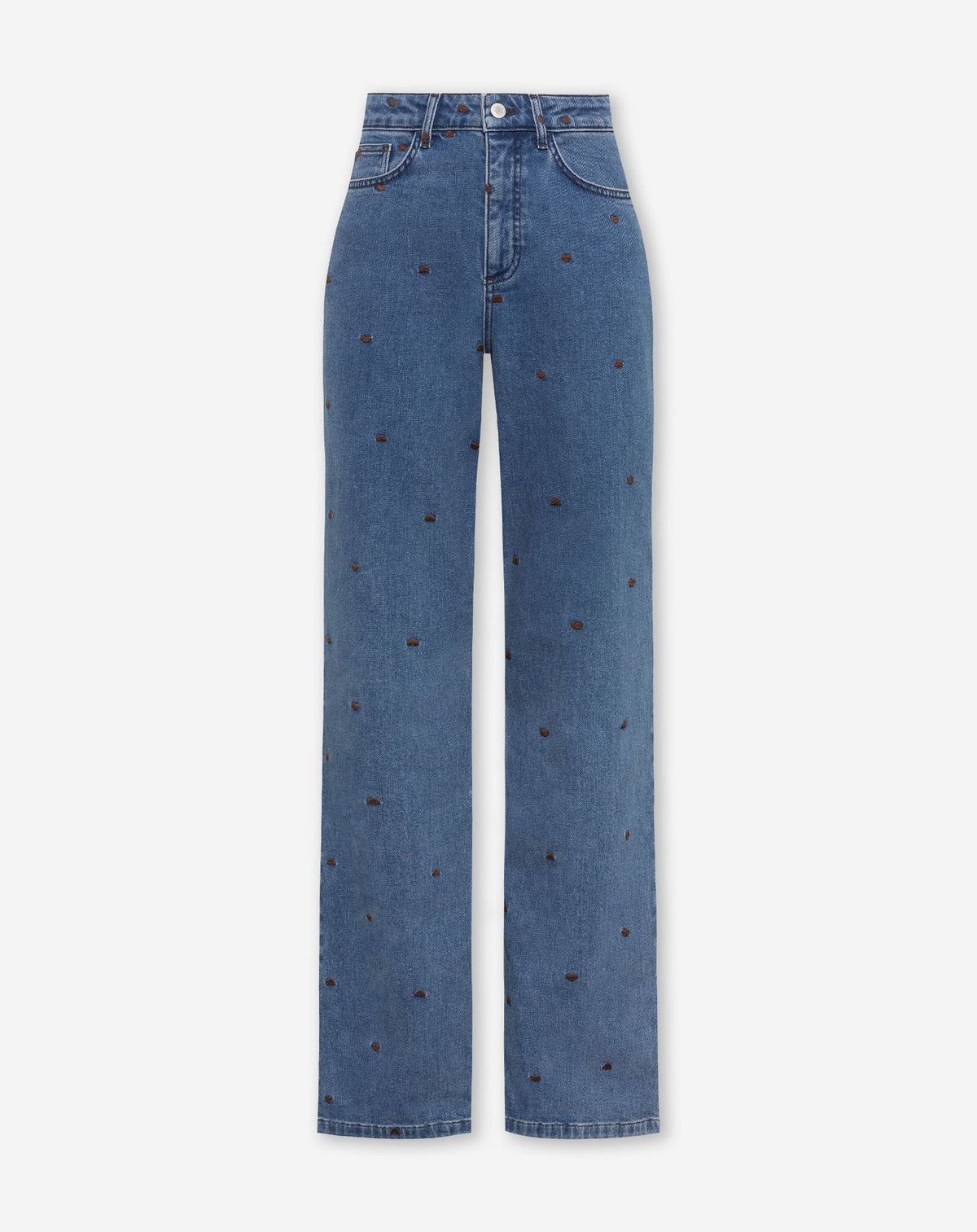HEART BOOTCUT JEANS MID BLAUW BRUIN