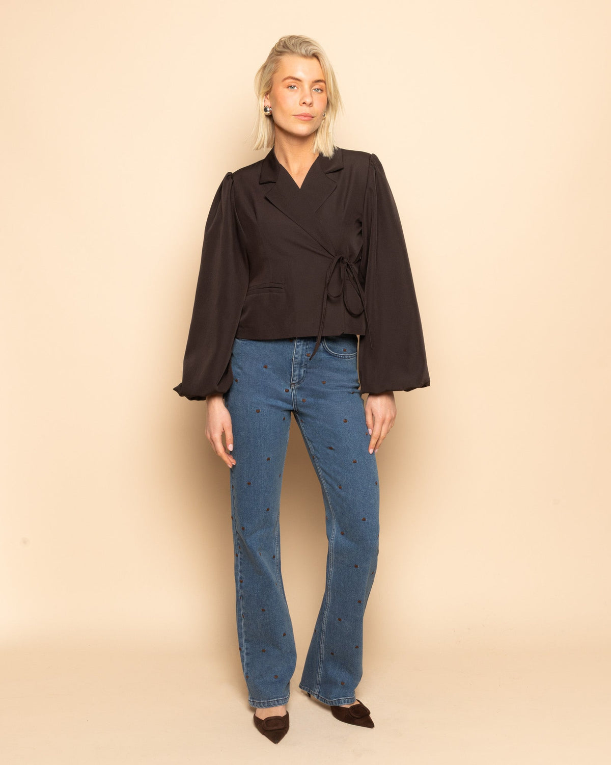 HEART BOOTCUT JEANS MID BLAUW BRUIN