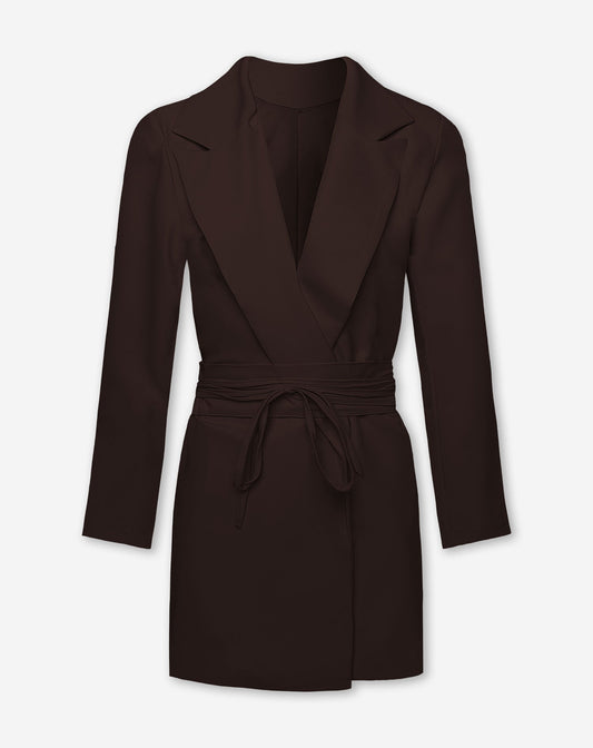 SADIE BLAZER DRESS BRUIN