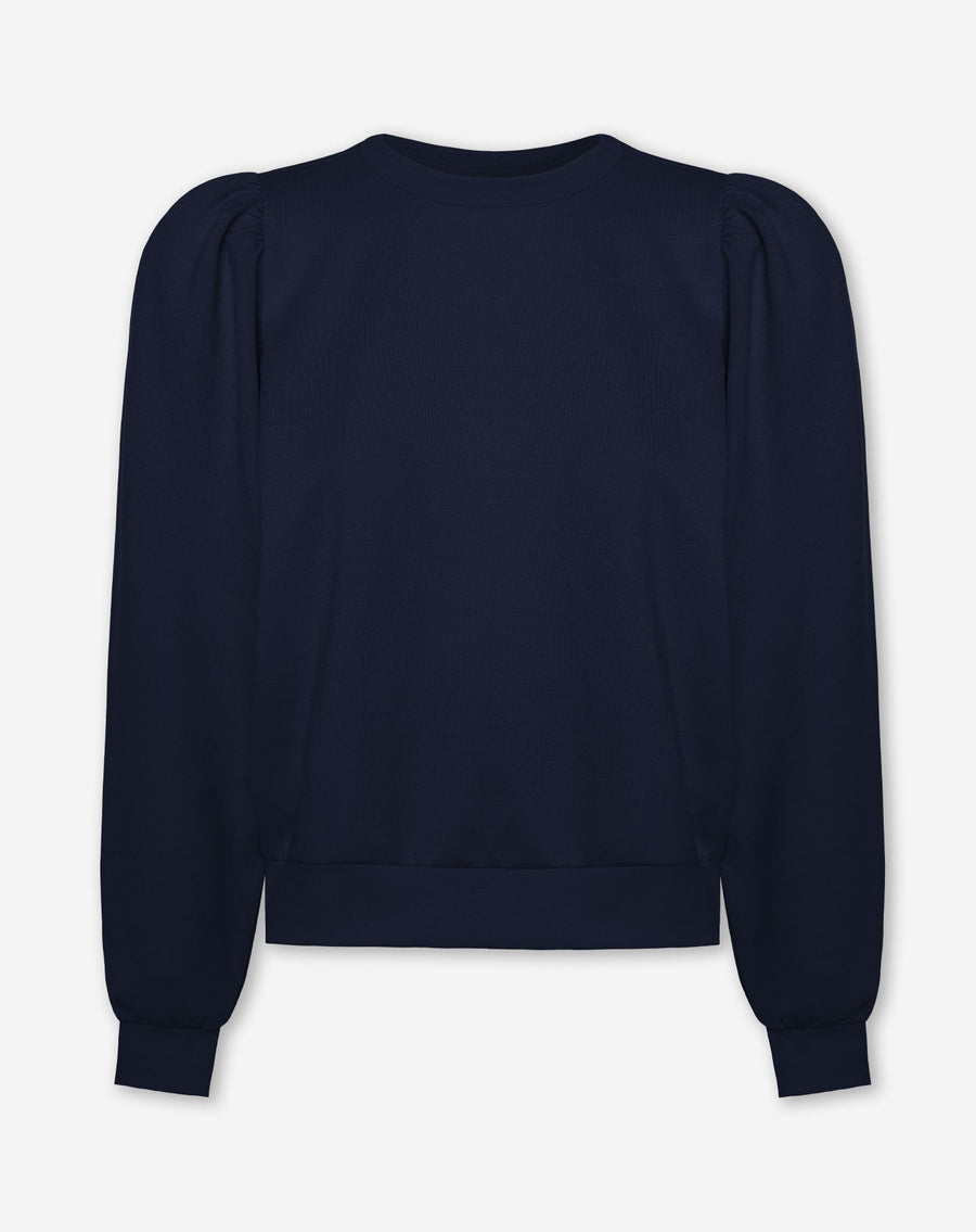 SCUBA PUFF SLEEVE SWEATER MARINEBLAUW