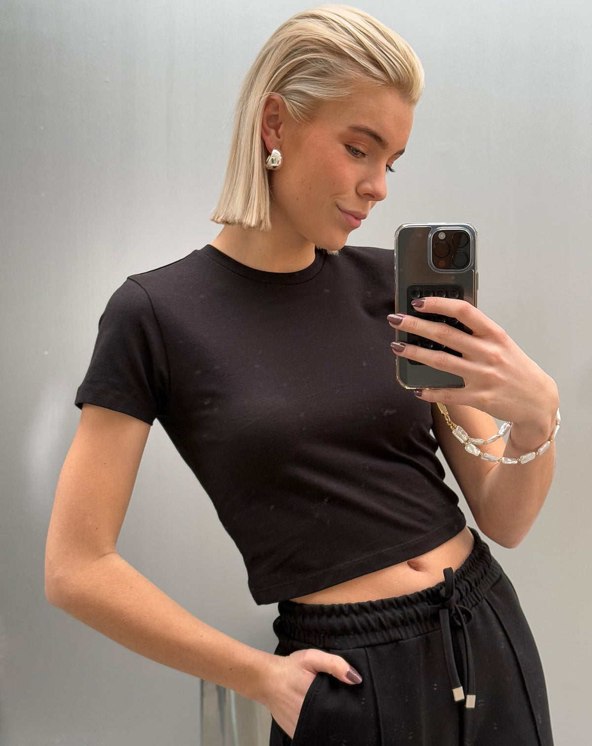 BABY JERSEY TEE ZWART