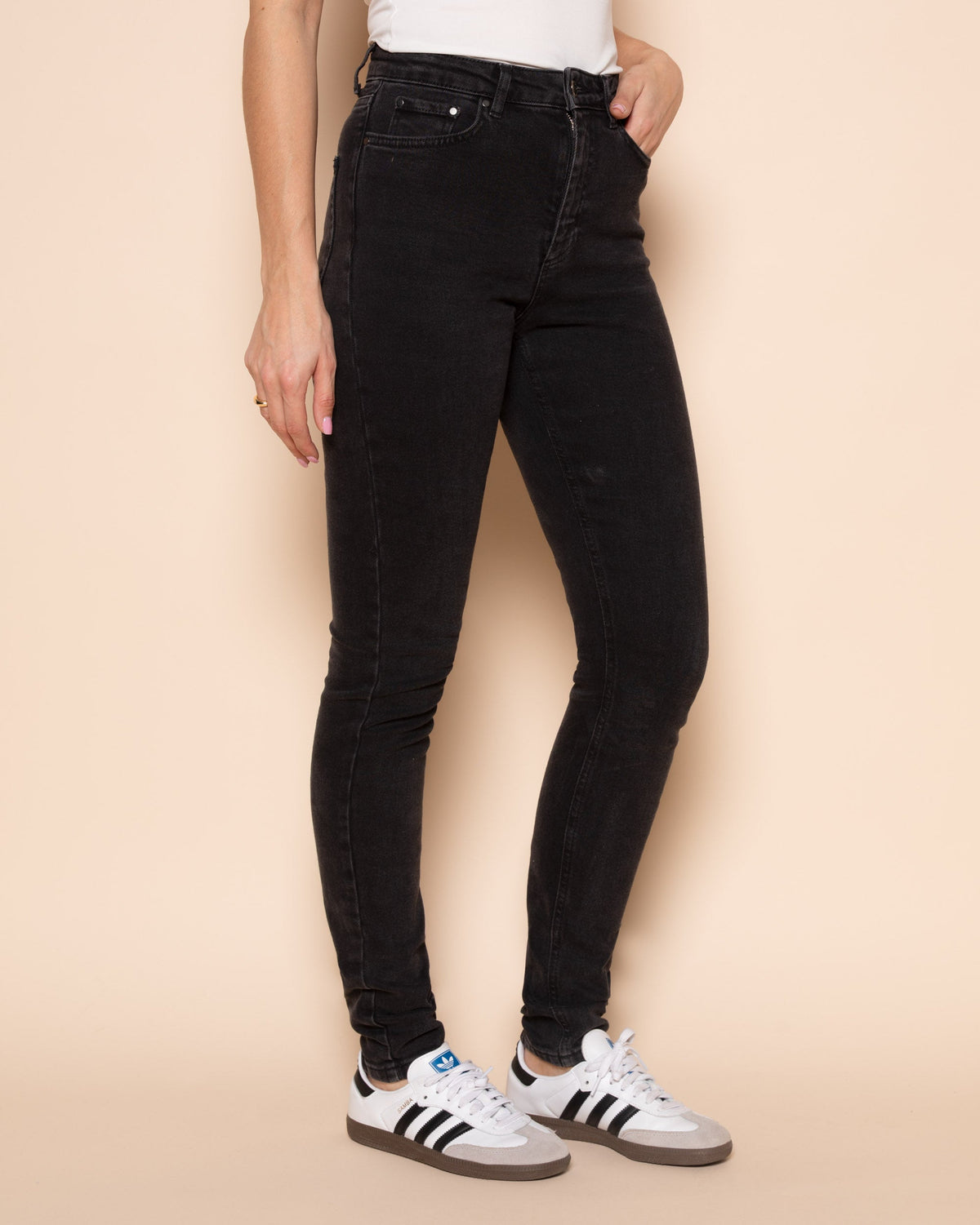 SKINNY JEANS DONKERGRIJS