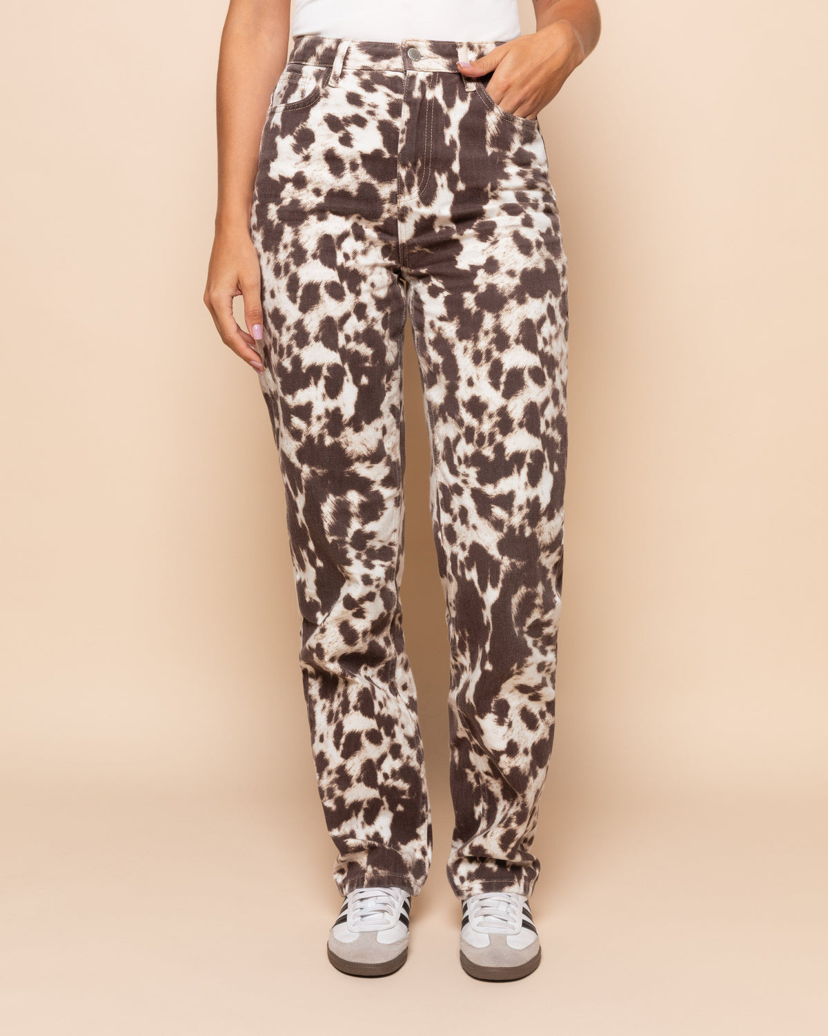 COW ALLOVER JEANS BRUIN