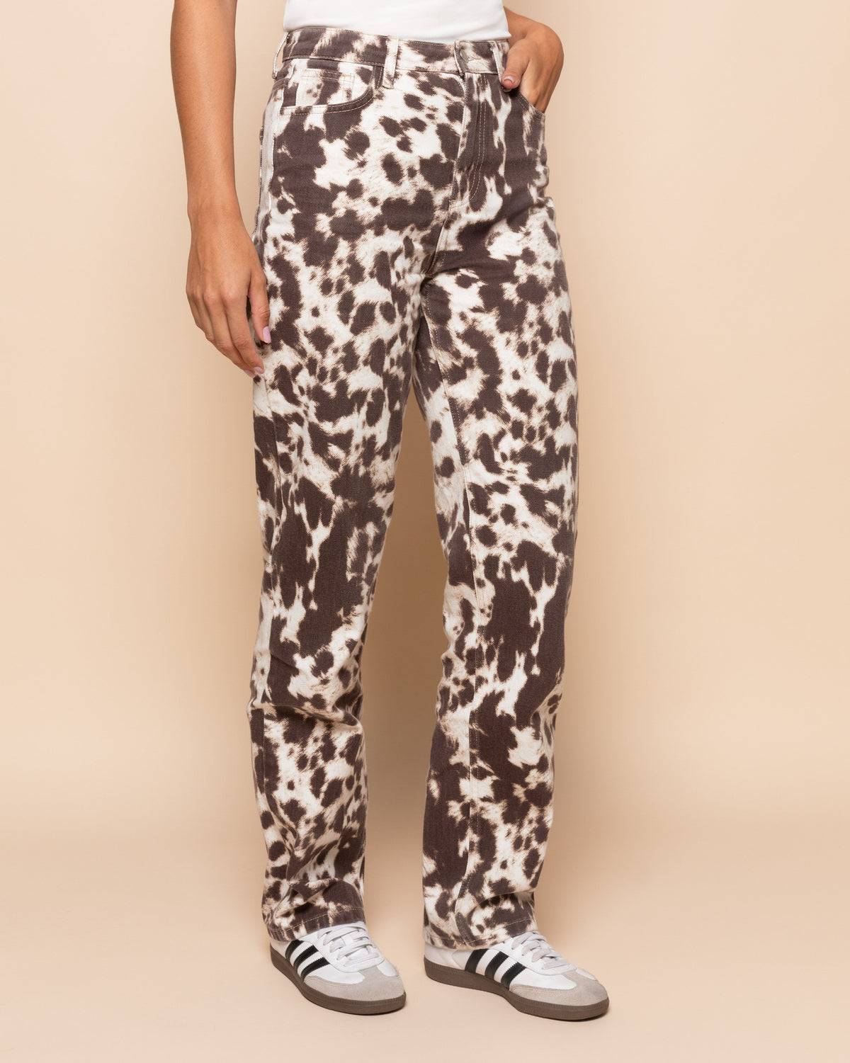 COW ALLOVER JEANS BRUIN
