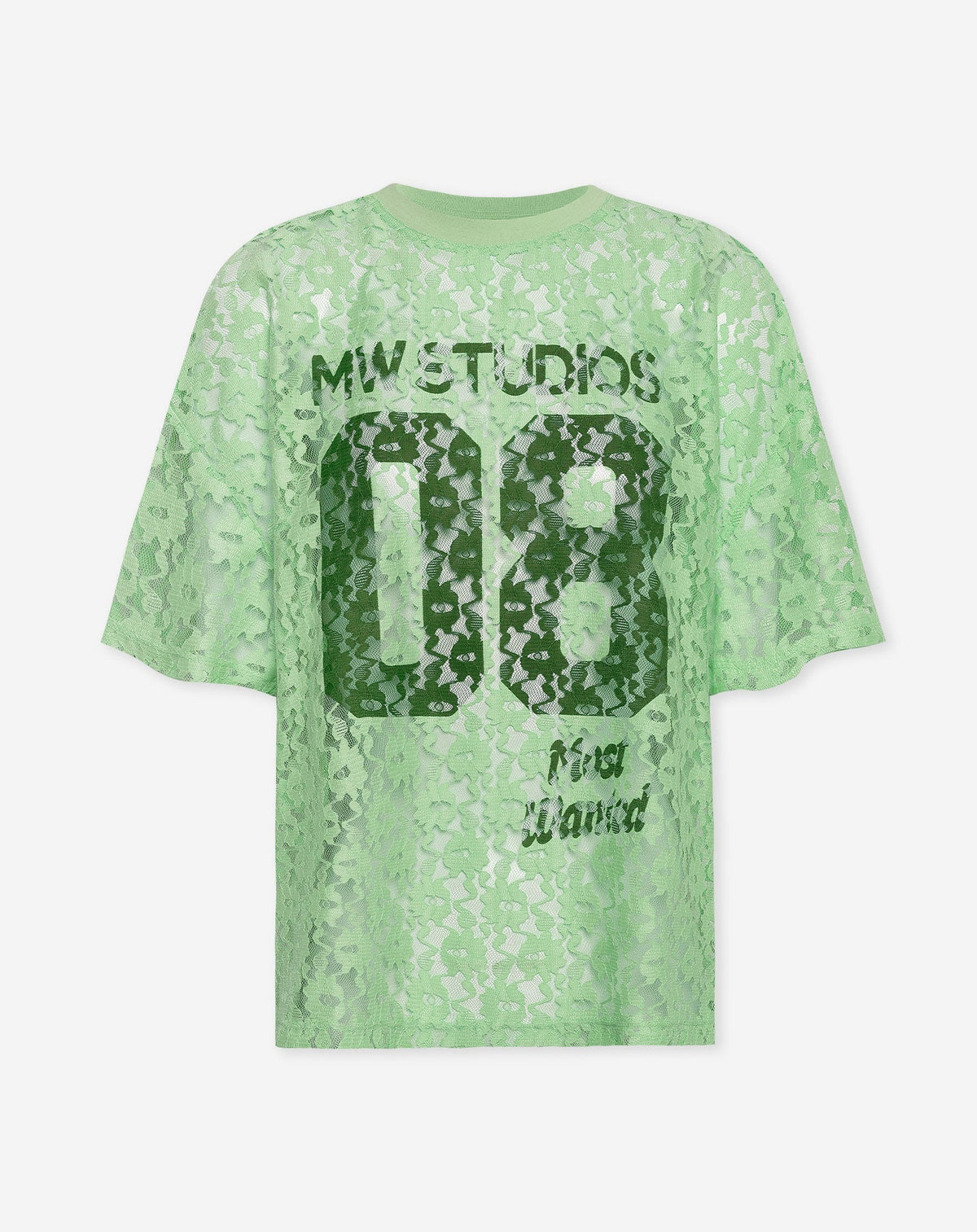 LACE STUDIO OVERSIZED TEE PISTACHE