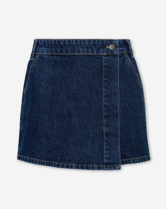 NORE DENIM SKORT DONKERBLAUW