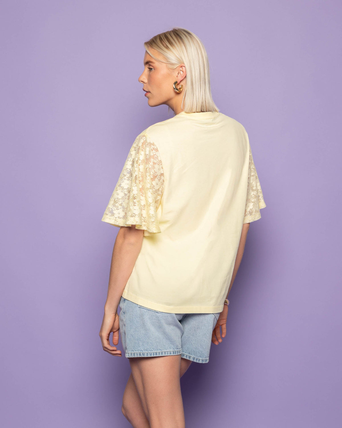 SUNDREAM LACE SLEEVE TEE BOTERGEEL