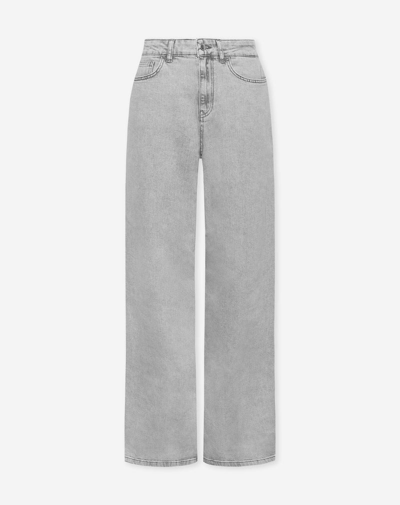 COMFORT WIDE LEG JEANS LICHTGRIJS