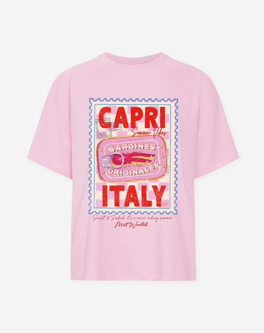 CAPRI SUMMER OVERSIZED TEE ROZE