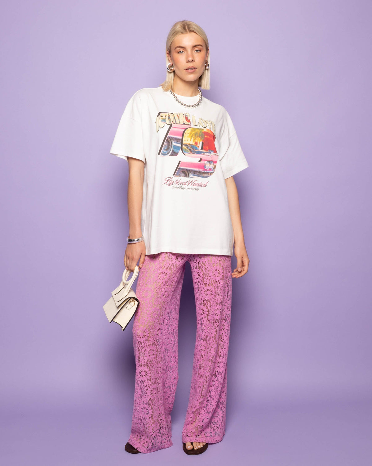 HOLLY LACE PANTS ROZE