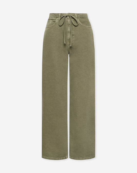 LOTTE BAGGY JEANS DONKER OLIJFGROEN
