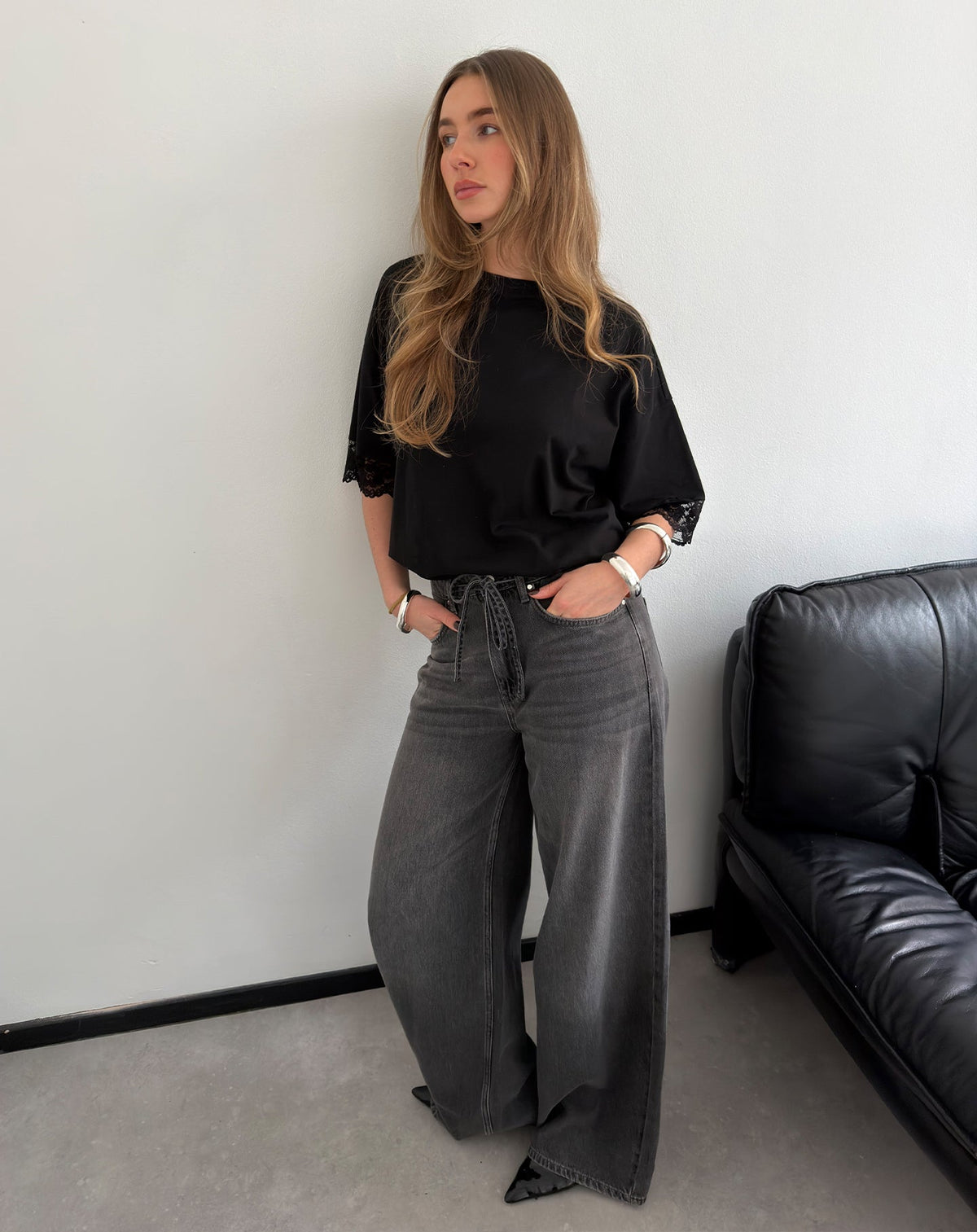 LOTTE BAGGY JEANS GRIJS