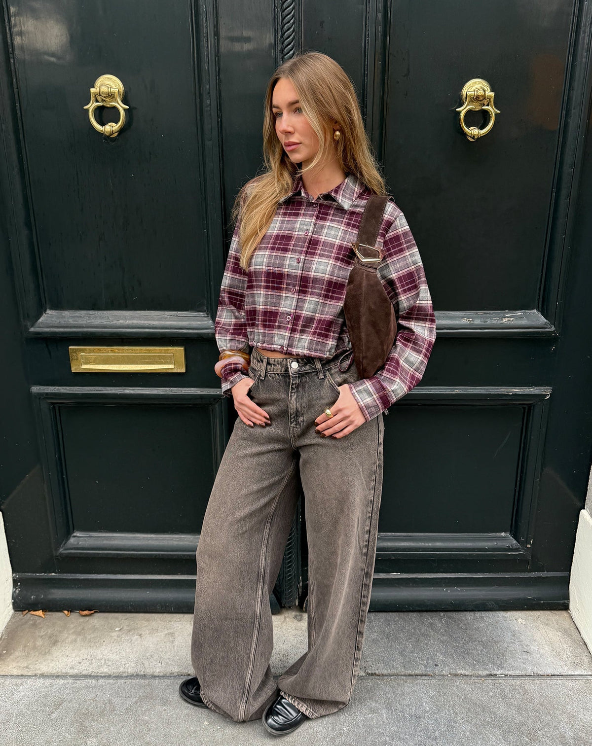 SIERRA WIDE LEG JEANS TINTED GRIJS
