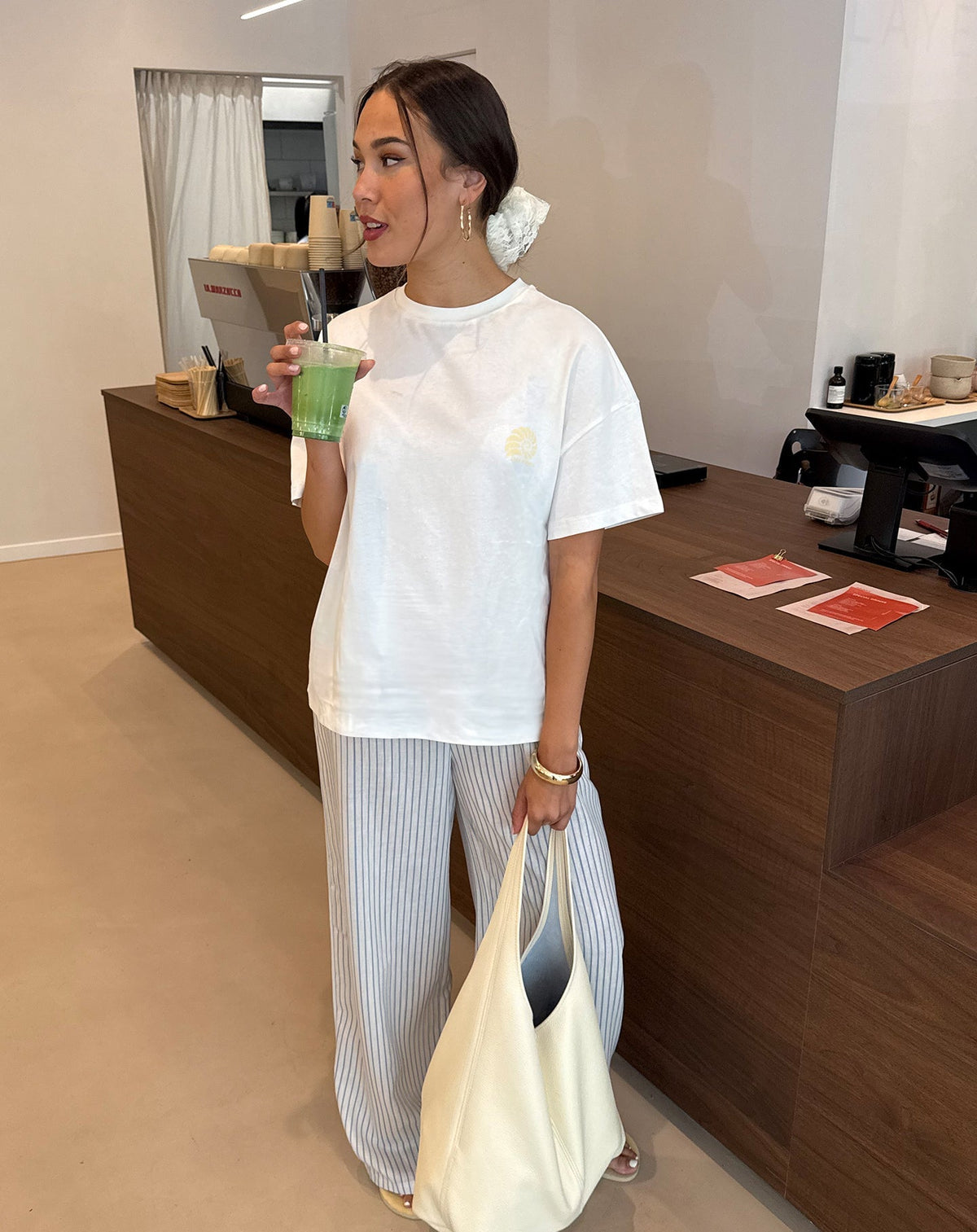 AMALFI OVERSIZED TEE CRÈME