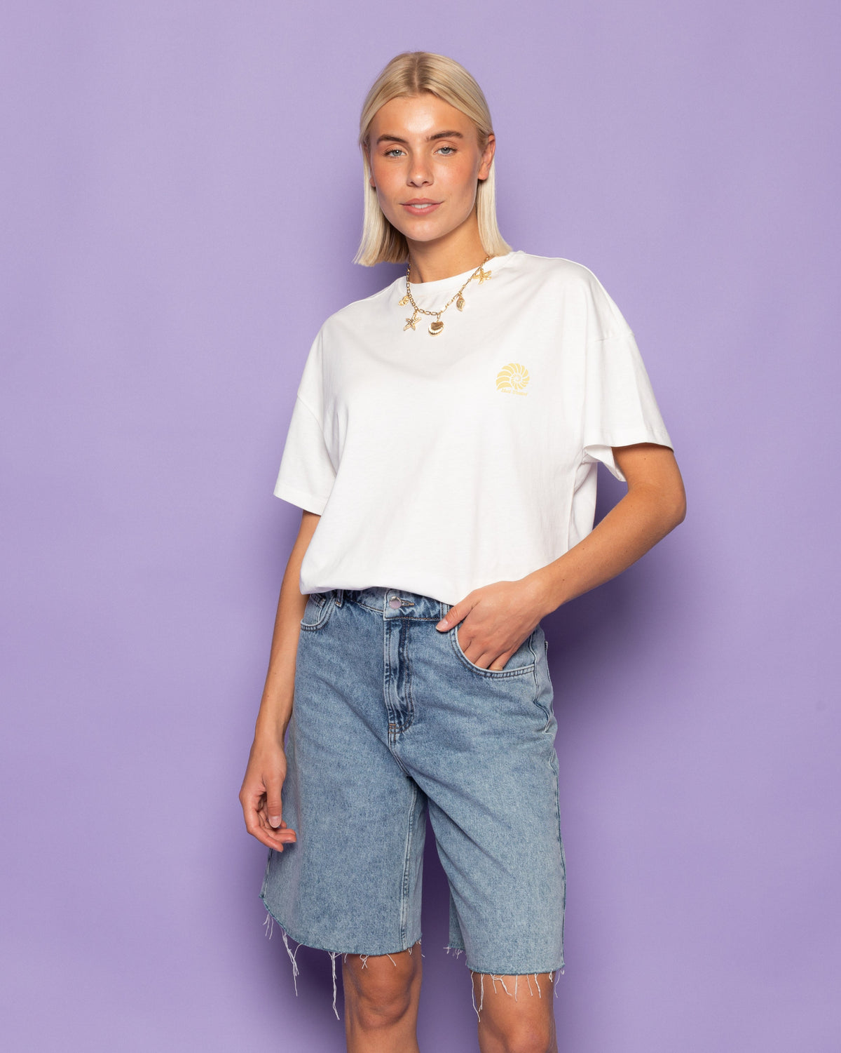 AMALFI OVERSIZED TEE CRÈME