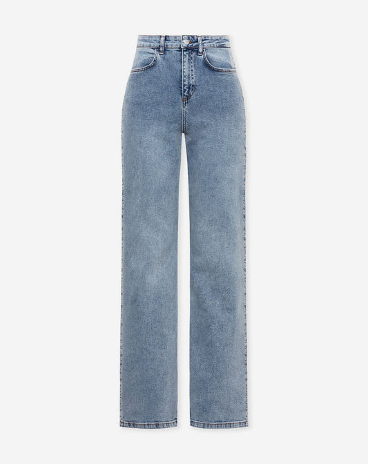 STUD BOOTCUT JEANS BLAUW