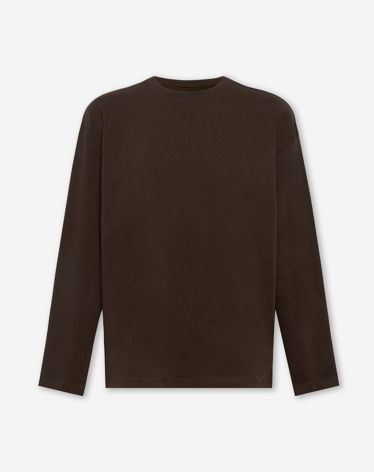 BASIC LONG SLEEVE OVERSIZED TEE DONKERBRUIN