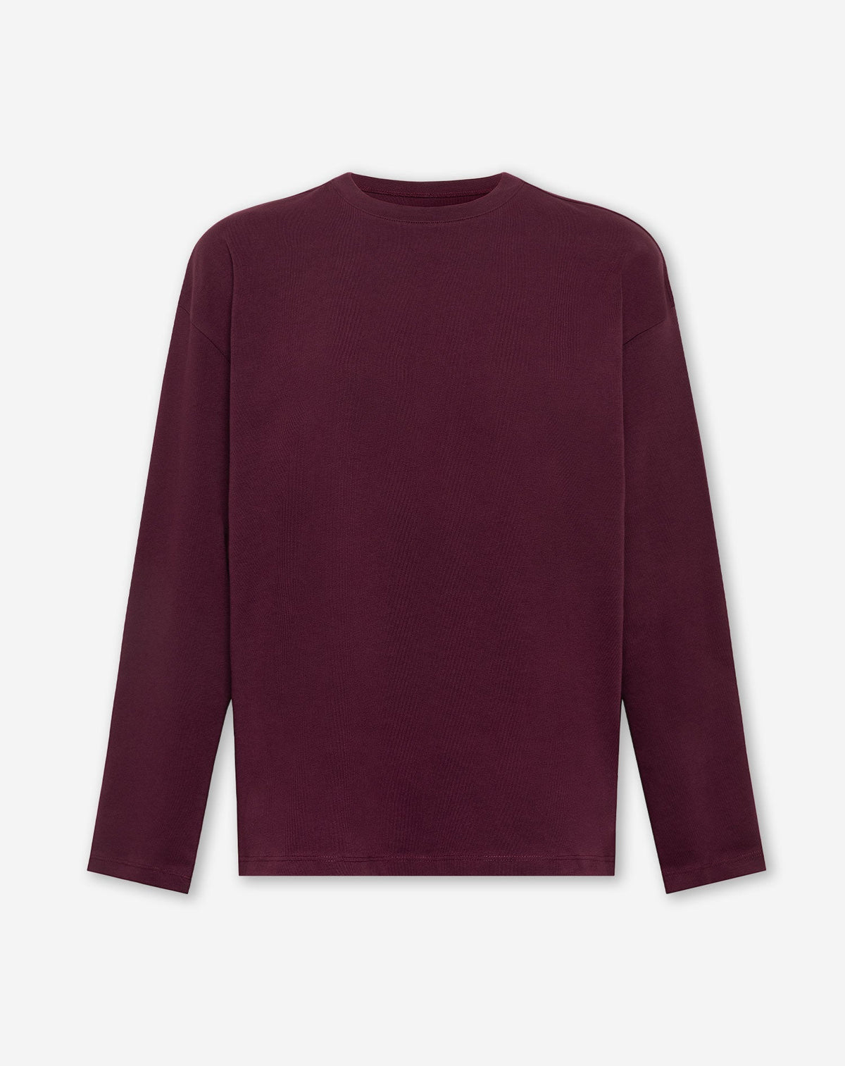 BASIC LONG SLEEVE OVERSIZED TEE DONKER BURGUNDY