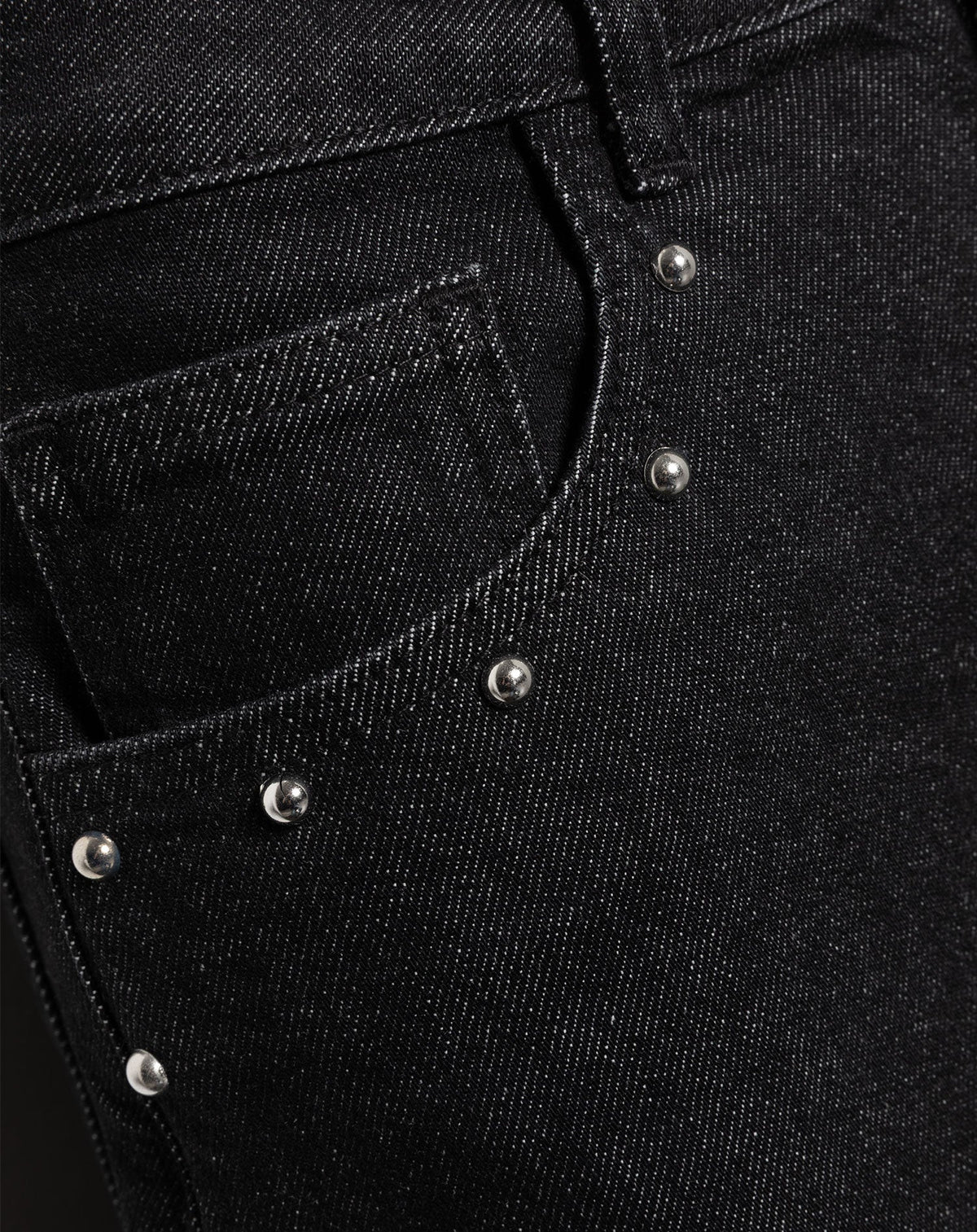 STUD COMFORT WIDE LEG JEANS DONKERGRIJS