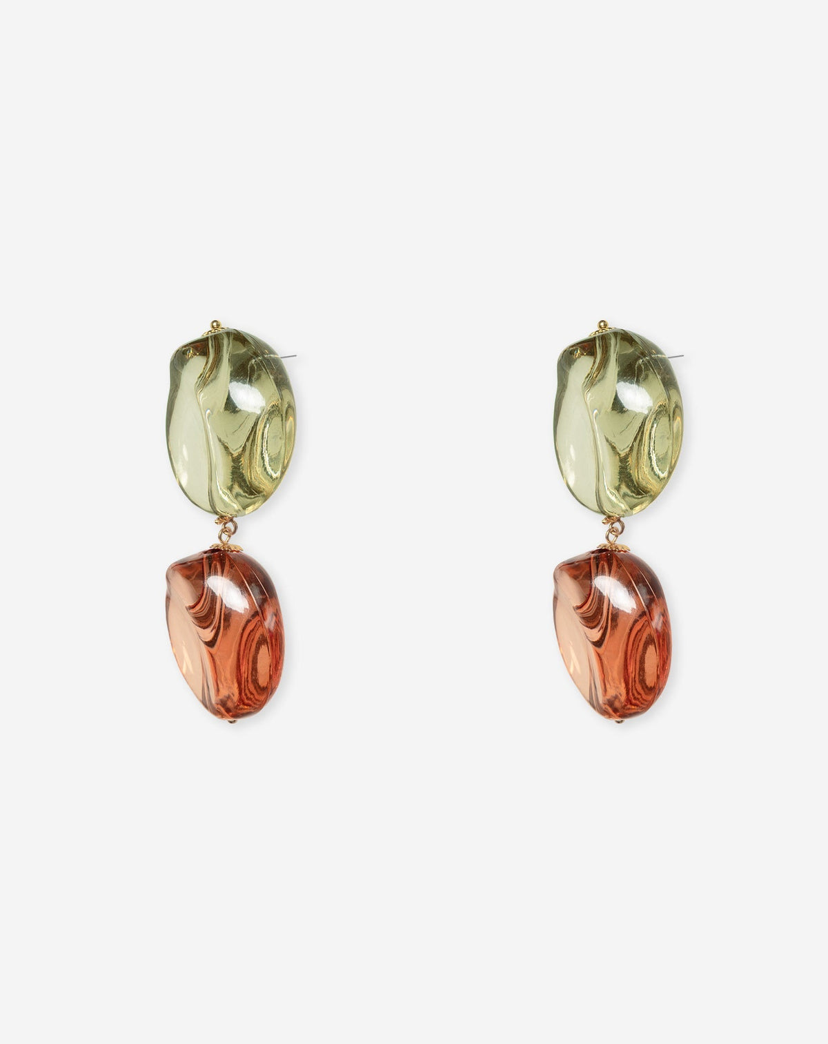 TRANSPARANT BEADS EARRINGS MULTI